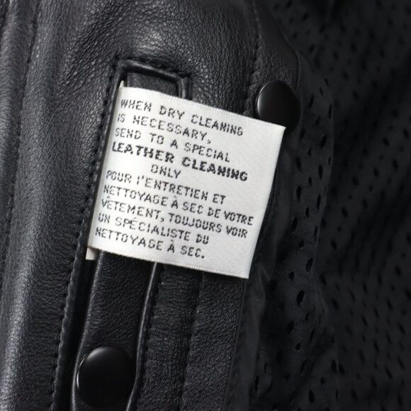 First Gear Women's Cafe Racer Black Leather Motorcycle Jacket Full Zip M Medium - Picture 5 of 10